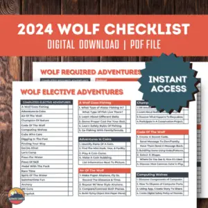 2024 Wolf Cub Scout Requirements Checklist Printable