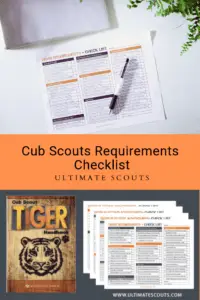 Tiger Cub Scouts Requirement Checklist Printable