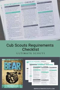 Bear Cub Scout Requirements Checklist