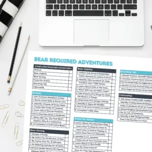 Bear Scout Adventure Checklist Printable