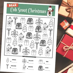 bear cub scout christmas printable