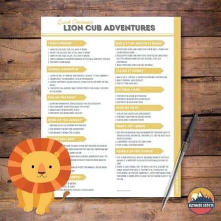 Ultimate Guide To Lion Cub Scout Awards Checklist (Free Printable ...