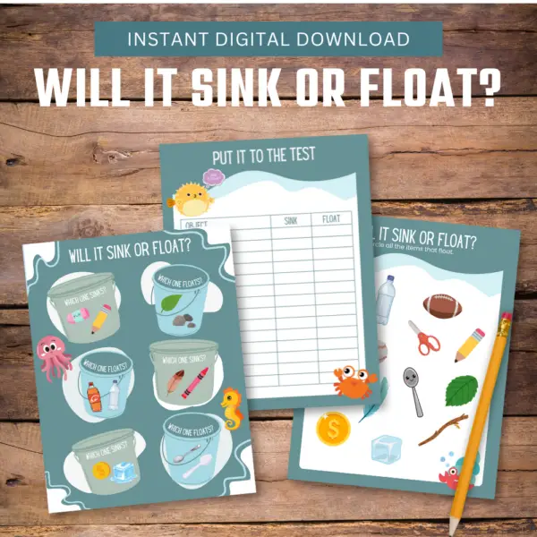 Sink or Float Printables