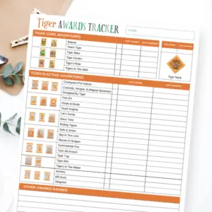 Tiger Cub Scout Awards Checklist Printable