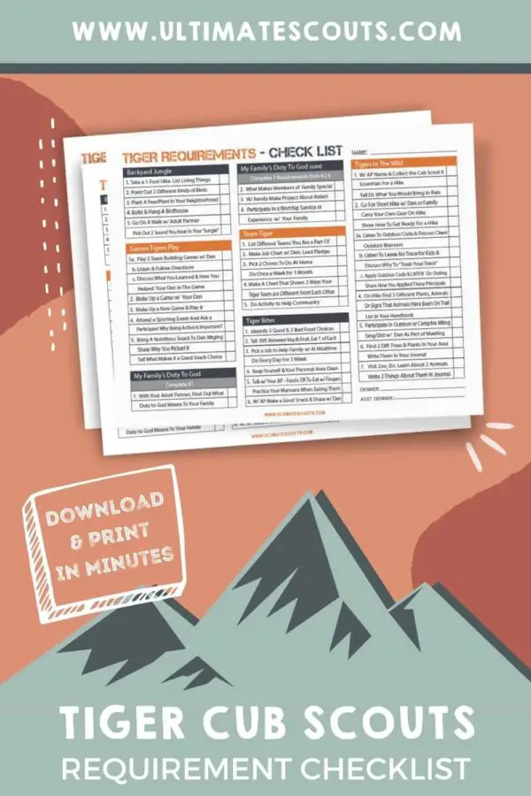 Tiger Cub Scouts Requirements Tracking Worksheet – Ultimate Scouts