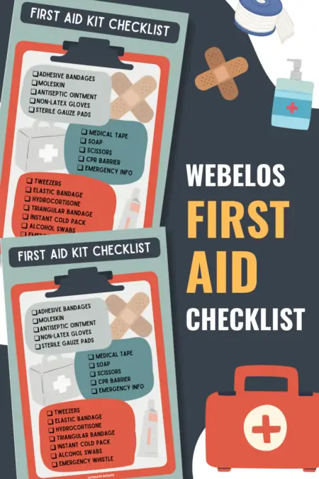 Webelos First Aid Checklist Printable