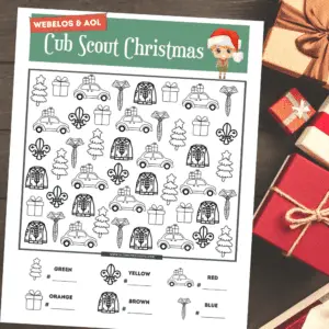 webelos & aol cub scout christmas printable