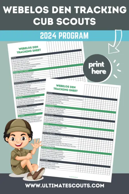 Webelos Den Tracking Printable