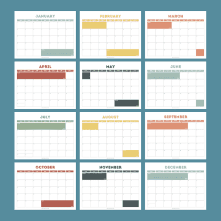 2023 Printable Color Block Calendar (+ Digital Calendar) – Ultimate Scouts