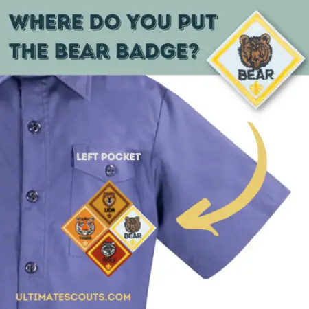 Where does Bear Scout badge go?